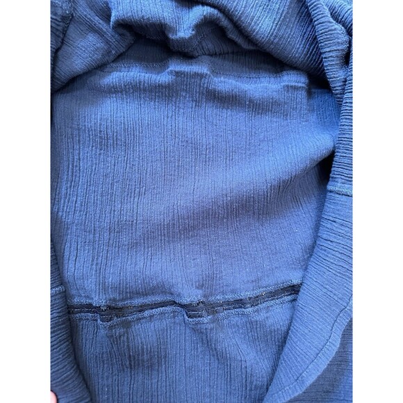 Cathy Daniels 100% Cotton Midi Skirt Sz L Tiered Blue Pull-on Hippie Cottagecore - Picture 6 of 7